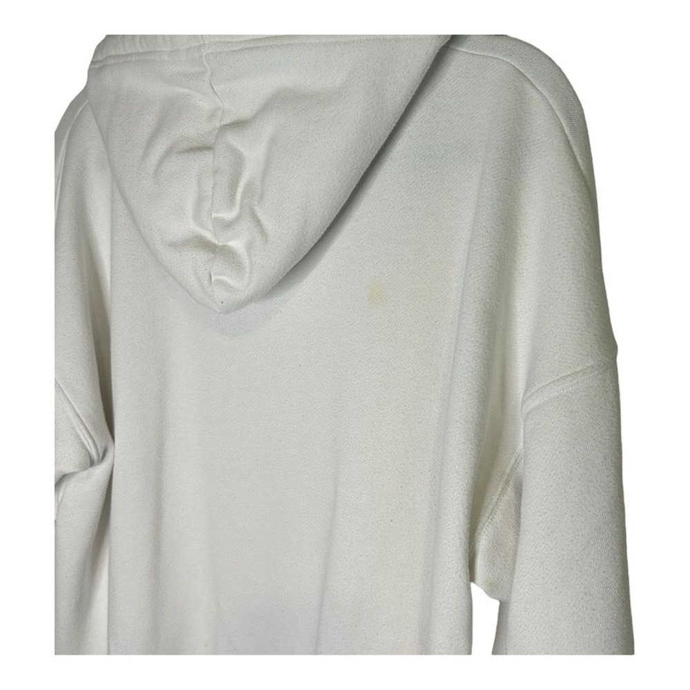 Aerie Womens White Oversized Hoodie Sweatshirt Medium Pocket Hooded - Picture 3 of 5